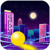 Neon City Rolling Ball - Endless Game icon