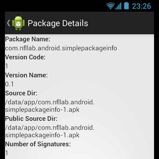 Simple Package Info icon