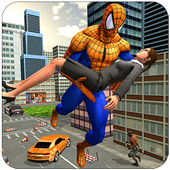 Flying Spider Hero City Rescue Survival Mission icon