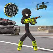 Us Stickman Army Commando Fight Miami Crime icon