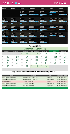Islamic Hijri Calendar 2023 screenshot 4