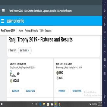 RANJI TROPHY CRICKET 2019-20 screenshot 1