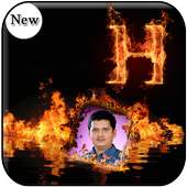 Fire Text Photo Frames Maker