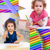 Colored Pencils Photo Collage icon