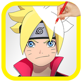 How to Draw Boruto icon
