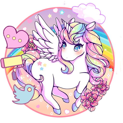 Cute Unicorn-Motive HD-Wallpaper icon