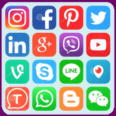 All social media and social network icon