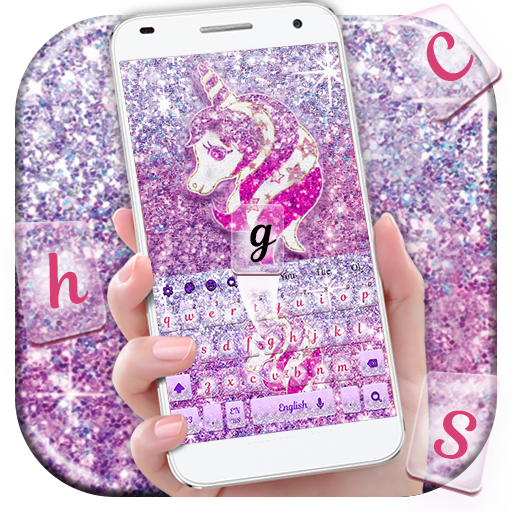 Unicorn Glitter Keyboard Theme icon