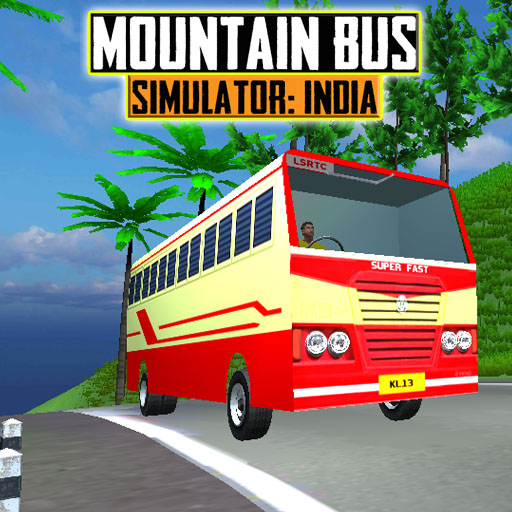 Mountain bus driving India3D icon