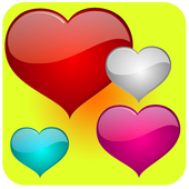 3 Love heart memory games icon
