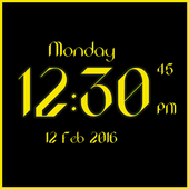 Digital LED Clock LWP icon