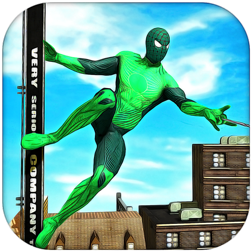 Flying Spider Rope Hero - Crime City Rescue Game icon