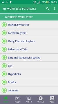MS Word 2016 Tutorials ( Word Guide - Reference ) screenshot 4