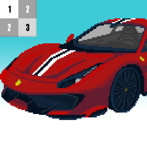 Car Color By Number: Pixel Art Car icon