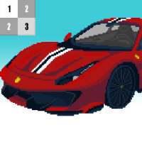 Car Color By Number: Pixel Art Car