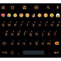 Flat BlackOrang Emoji Keyboard