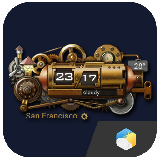 Steampunk Style Weather Widget icon