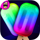 Glowing Rainbow Ice Candy Maker-DIY Cooking Games icon