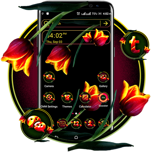 Red Tulip Theme Launcher icon