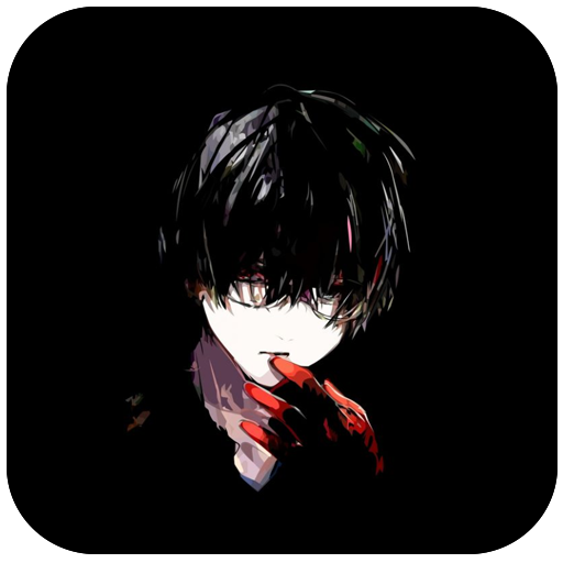 Black Anime HD Wallpaper 4K icon