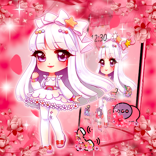 Cute Kawaii Anime Girl Theme icon