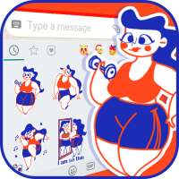 Naklejki emoji Chubby Girl on 9Apps