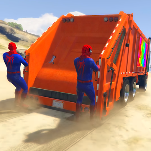 Superheroes Garbage Truck Drive 2018 icon