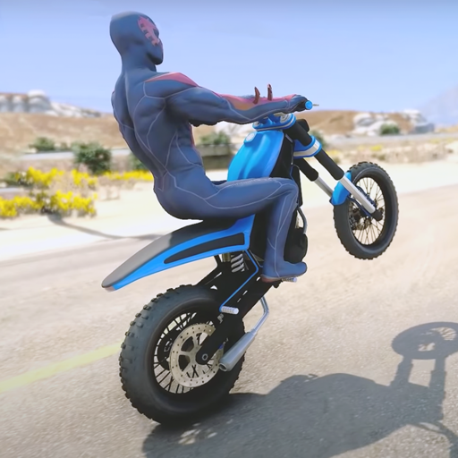 Superhero Tricky Bike Racing आइकन