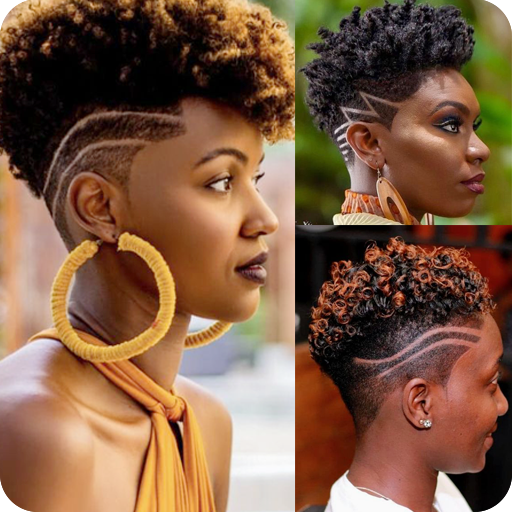 Black Women Line Hairstyles icon