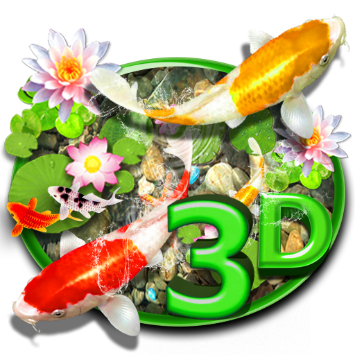 3D Koi Fish Water Stone Theme icon
