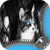 Pussy Cat Zipper Lock Screen icon