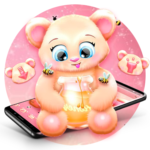 Pink Cartoon Teddy Bear Theme icon