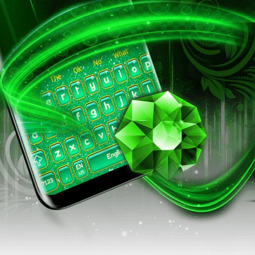Green Emerald Keyboard أيقونة