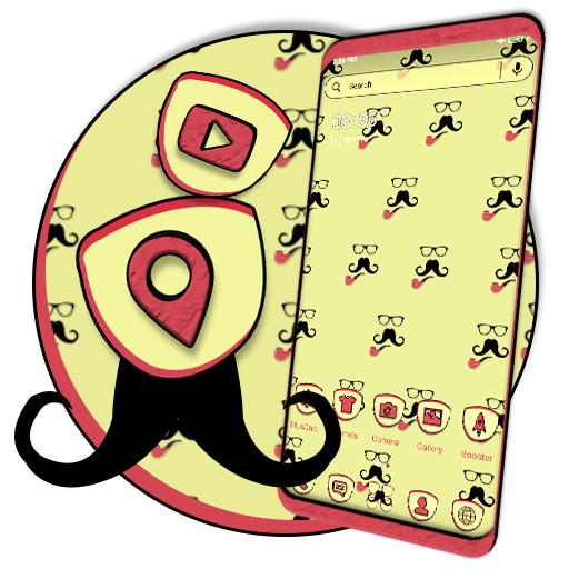 Cool Mustache Launcher Theme icon