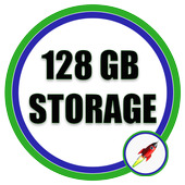 128 gb Storage Space cleaner : SIMULATED icon