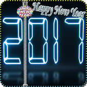 New Year Zip Screen Lock أيقونة