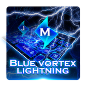 Blue Vortex Lightning Keyboard icon