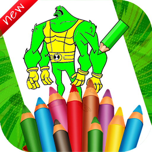 Coloring Ben Hero Cartoon icon