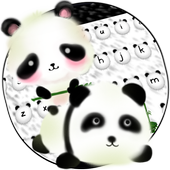 Cute panda keyboard icon