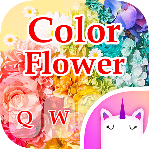 Tema della tastiera di colore fiore gratis icon