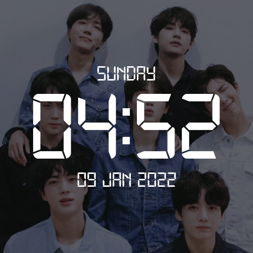 BTS Digital Clock Wallpapers icon