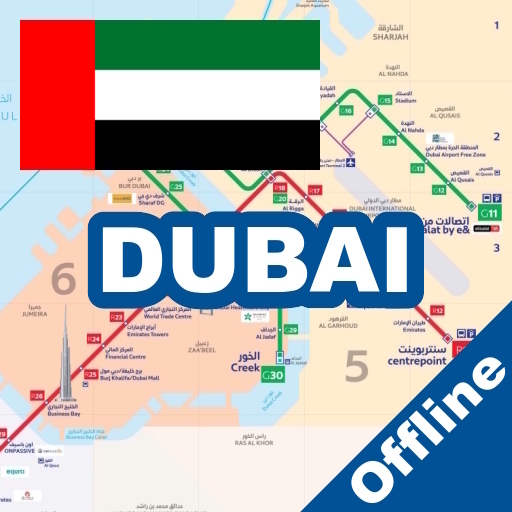 DUBAI METRO TRAM BUS GUIDE MAP icon