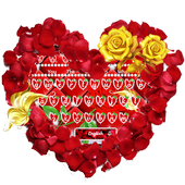 Red Rose Gold Butterfly Keyboard icon