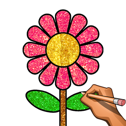 Learn to Draw , Glitter &amp; Color: Draw Step by Step आइकन