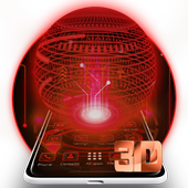 3D Red Tech Hologram Solar Theme⭕🌞 icon