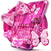 Pink Bowknot Glitter Keyboard icon