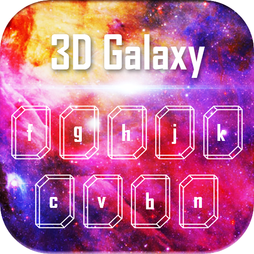 Simple 3D Galaxy Keyboard Theme icon