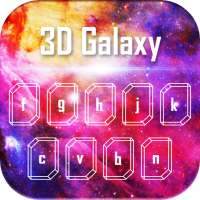 Simple 3D Galaxy Keyboard Theme