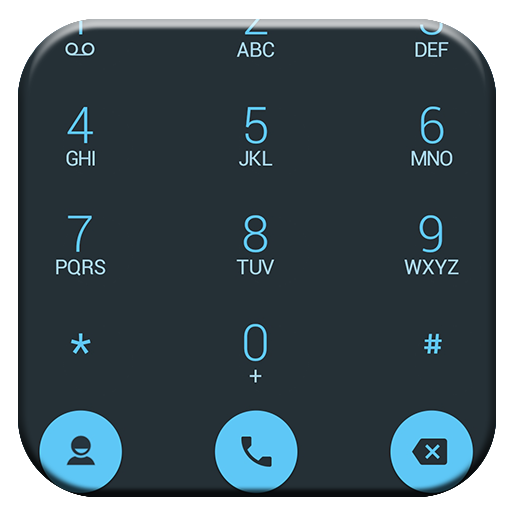 Dialer theme Droid L Blue icon