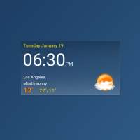 Digital clock weather theme 1 on 9Apps